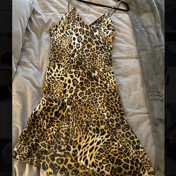 Gorgeous BNWT Cheetah Print Silky Dress - Picture 1 of 3